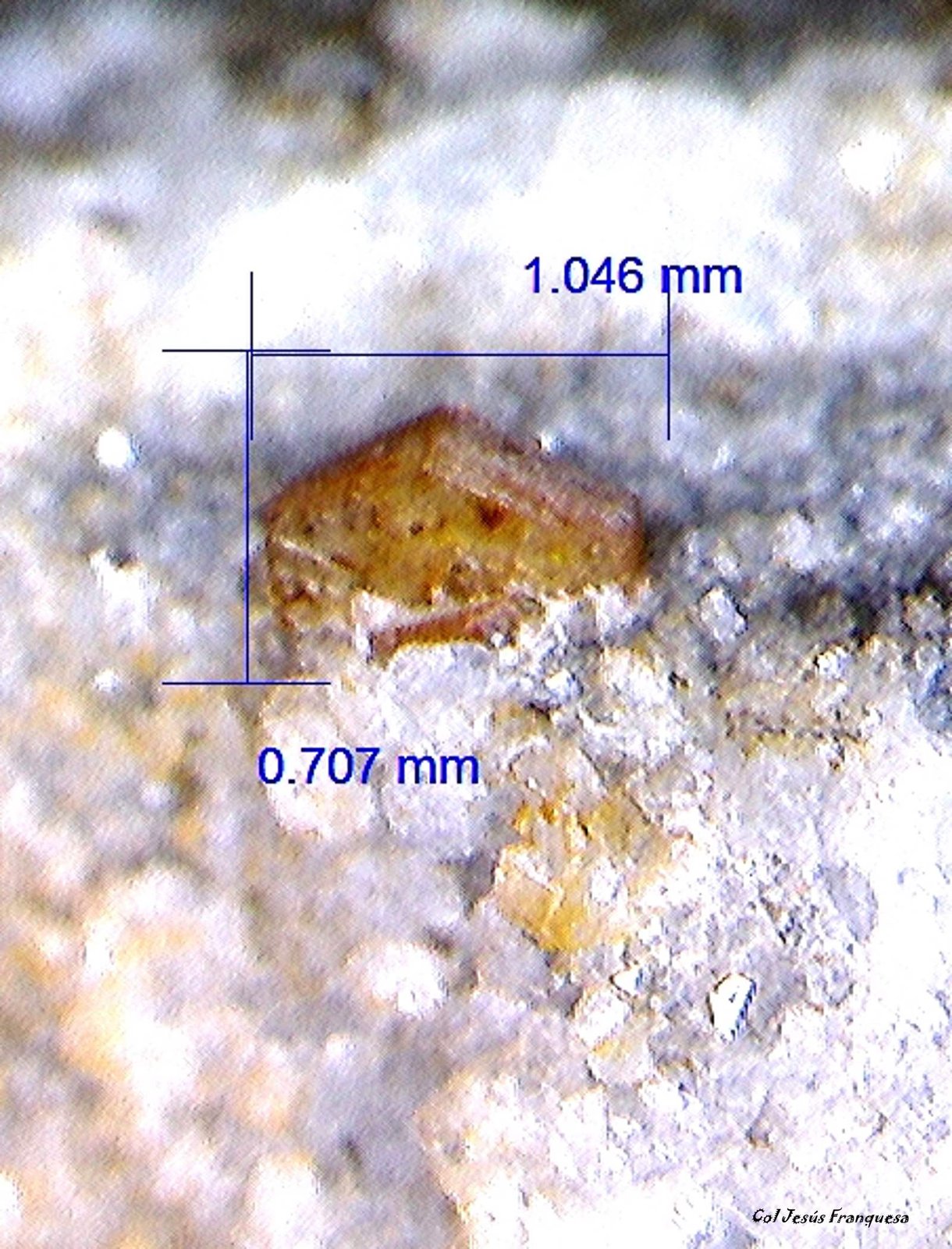 Synchysita-(Ce).
1´046 x 0´707 mm.
(Autor: Jesus Franquesa Baucells)