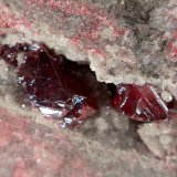 Cinabrio
cristales de 2.1 y 1cm respectivamente
(Autor: Raul Vancouver)