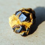 Goethita pseudomórfica de Pirita
Medidas pieza: 2,2x1,7x1,6 cm
(Autor: Sergio Pequeño)