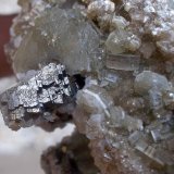Fluorapatito (Grupo Apatito), Ferberita, Moscovita y Calcita
6,5 x 4,5 cm
(Autor: Cristalino)