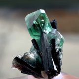 Fluorita, Chorlo
41 mm x 36 mm. Cristal mayor: 16 mm.
(Autor: Carles Millan)