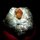 Spessartina (Espesartina) y Mica.
70x65 mm.
(Autor: Jesus Franquesa Baucells)