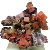 Wulfenita, calcita
93 mm x 87 x 59 mm
(Autor: Carles Millan)
