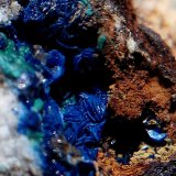 Azurita, Rosasita.
2,5 x 2 cm (encuadre)
(Autor: Frederic Varela)