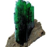 Vivianita, siderita, pirita
Cristal: 82 mm x 38 mm x 11 mm. Matriz: 90 mm x 56
(Autor: Carles Millan)