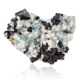 Fluorita con Fluorapatito y Bertrandita
14,5 x 11,5 x 7 cm
(Autor: Museo MIM)