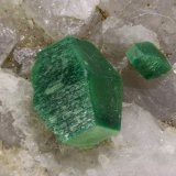 Torbernita
Cristal mayor 3mm y pequeño 1mm
(Autor: Jorgina-Agusti-Màrius)