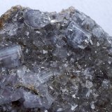 Fluorapatito (Grupo Apatito)
4 x 5 cm (cristales de fluorapatito de hasta 5 mm)
(Autor: Cristalino)
