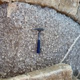 Granito, con fenocristales, aplitas
(Autor: Emilio Téllez)