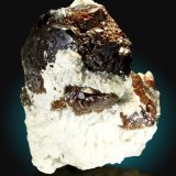 Esfalerita, Dolomita
17x13cm, cristal 12cm de diámetro
(Autor: Raul Vancouver)