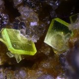 Autunita.
Campo de visión 1,9 mm.
(Autor: Juan Miguel)