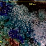 Azurita y Crisocola.
3´42 x 2´45 mm.
(Autor: Jesus Franquesa Baucells)