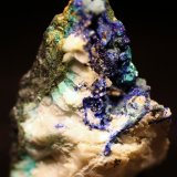 Azurita, Claraita, Tirolita
27 x 20 x 9 mm.
(Autor: José Luis Zamora)
