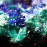 Azurita, Claraita, Tirolita
27 x 20 x 9 mm
(Autor: José Luis Zamora)