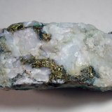 Malaquita y Calcopirita
Medida: 9,0 x 4,0 x 3,1 cms
(Autor: Joan Martinez Bruguera)