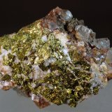Fluorita, Calcopirita y Cuarzo
Medida: 5,1 x 4,0 x 1,8 cms
(Autor: Joan Martinez Bruguera)
