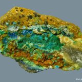 Crisocola y Azurita.
32x20 mm.
(Autor: Jesus Franquesa Baucells)