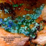 Crisocola, Azurita y Malaquita.
17x17 mm.
(Autor: Jesus Franquesa Baucells)