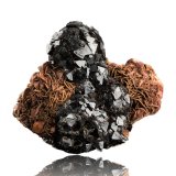 Cronstedtita con Siderita y Dolomita
4.5 x 3.5 x 4 cm / Cristal principal: 0.5 cm
(Autor: Museo MIM)