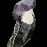 Cuarzo (variedad ahumado) y Cuarzo (variedad amatista).
50x25 mm.
(Autor: Jesus Franquesa Baucells)