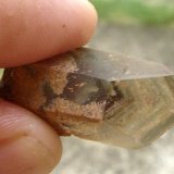 Cuarzo, Clinocloro (variedad delessite)
3 x 1,4 x 1,4 cm
(Autor: Anisio Claudio)