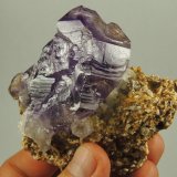 Cuarzo (variedad amatista) con Calcita
8.4 x 7 x 4.5 centimetros
(Autor: Ricardo Melendez)