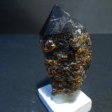 Cuarzo (variedad Ahumado) y Spessartina (Espesartina)
6 x 3,5 x 3 cm
(Autor: Antonio Alcaide)