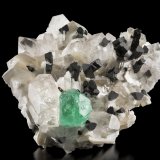 Fluorita con Cuarzo, Turmalina (Grupo) y Mica (Grupo)
23 x 23 x 8 cm / cristal principal: 5 cm
(Autor: Museo MIM)
