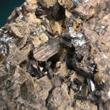Freieslebenita, Siderita
6x4cm, cristales hasta 8mm
(Autor: Raul Vancouver)