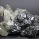 Galena, Calcita
90 x 50 mm.
(Autor: Joaquin Blanco Cortina)