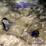 Galena
0´975 x 0´373 mm.
(Autor: Jesus Franquesa Baucells)