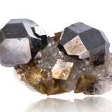 Galena en Cuarzo con Siderita
5 x 4 x 2.5 cm / Cristal principal: 2.2 cm
(Autor: Museo MIM)