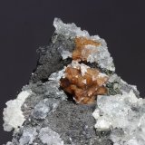 Genthelvita, Magnetita y Cuarzo
cristales 25x25mm
(Autor: Ramon A  Lopez Garcia)