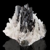 Hübnerita con Cuarzo y Tetraedrita
18 x 14 x 14 cm / Cristal principal: 6 cm.
(Autor: Museo MIM)