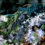 Hemimorfita, Duftita y Crisocola.
6´349 x 4´899 mm.
(Autor: Jesus Franquesa Baucells)