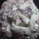 Elbaita (variedad rubelita) y Mica (variedad lepidolita)
6 cm. ancho de campo
(Autor: prcantos)
