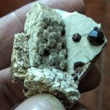 Spessartina (Espesartina) y Ortoclasa
Tamaño pieza 4,1x 3,6cms
(Autor: Gelo)