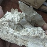 Cuarzo (variedad ahumado) y Ortoclasa
Cuarzo más grande 6,9 cms.
(Autor: Gelo)
