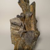 Stibnita (Estibina), Estibiconita, Azufre
165 x80 mm
(Autor: Sante Celiberti)