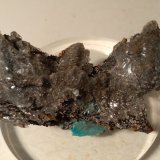 Aurichalcita, Hemimorfita, Calcita
65 x 32 mm
(Autor: Sante Celiberti)