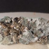 Pirita, Esfalerita, Galena
73 x 32 mm
(Autor: Sante Celiberti)