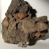 Calcita (variedad manganocalcita), Dolomita, Pirita
260 x 250 mm
(Autor: Sante Celiberti)