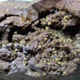 Smithsonita (pseudomorfica de Calcita), Greenockita
67 x 50 mm
(Autor: Sante Celiberti)
