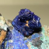Azurita, Chalcocita (Calcosina), Philipsburgita, Theisita
73 x 40 mm
(Autor: Sante Celiberti)