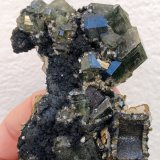 Siderita, Fluorapatito, Moscovita, Clorita, Topacio
7,2 x 5,5 x 3,2 cm.
(Autor: carles)