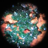 Malaquita.
Campo de visión de unos 3 mm.aprox.
(Autor: Carles Rubio)