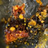 Vanadinita y Calderonita
Campo de visión de 5 mm.
(Autor: Antonio Carmona)