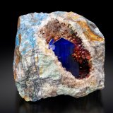 Linarita en Cuarzo
6 x 5 x 5 cm / Cristal principal: 3 cm.
(Autor: Museo MIM)