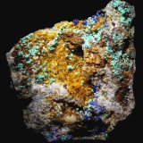 Malaquita y Azurita.
29x25 mm.
(Autor: Jesus Franquesa Baucells)