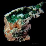 Malaquita y Philipsburgita.
50x35 mm.
(Autor: Jesus Franquesa Baucells)